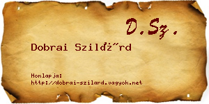 Dobrai Szilárd névjegykártya